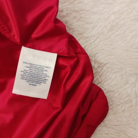 Lands End Red Down Puffer Vest Men's Tall 10-12 Quilted Vest. - Picture 3 of 10